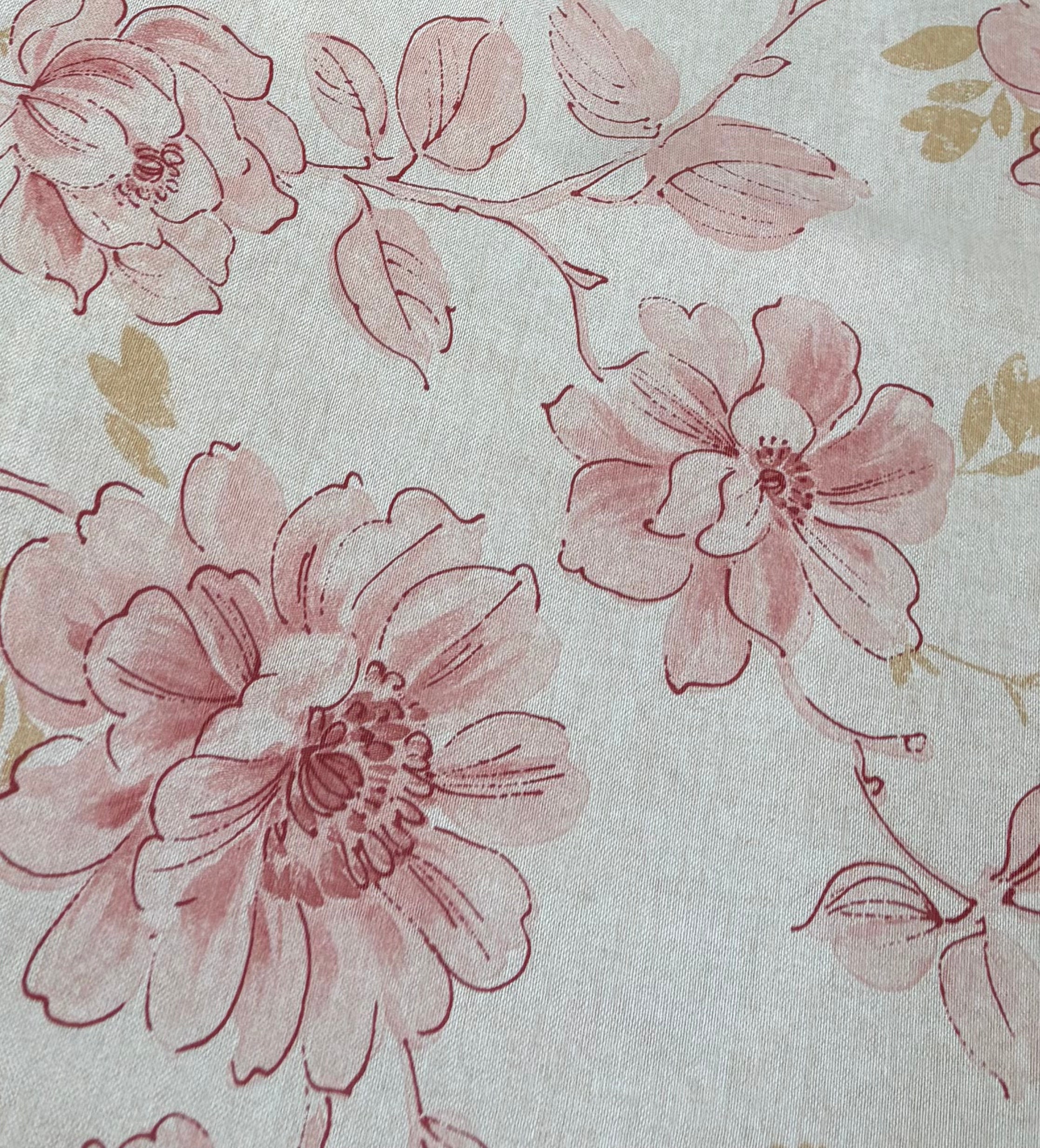 Tessuto LONETA STAMPATO “fiore rosa”