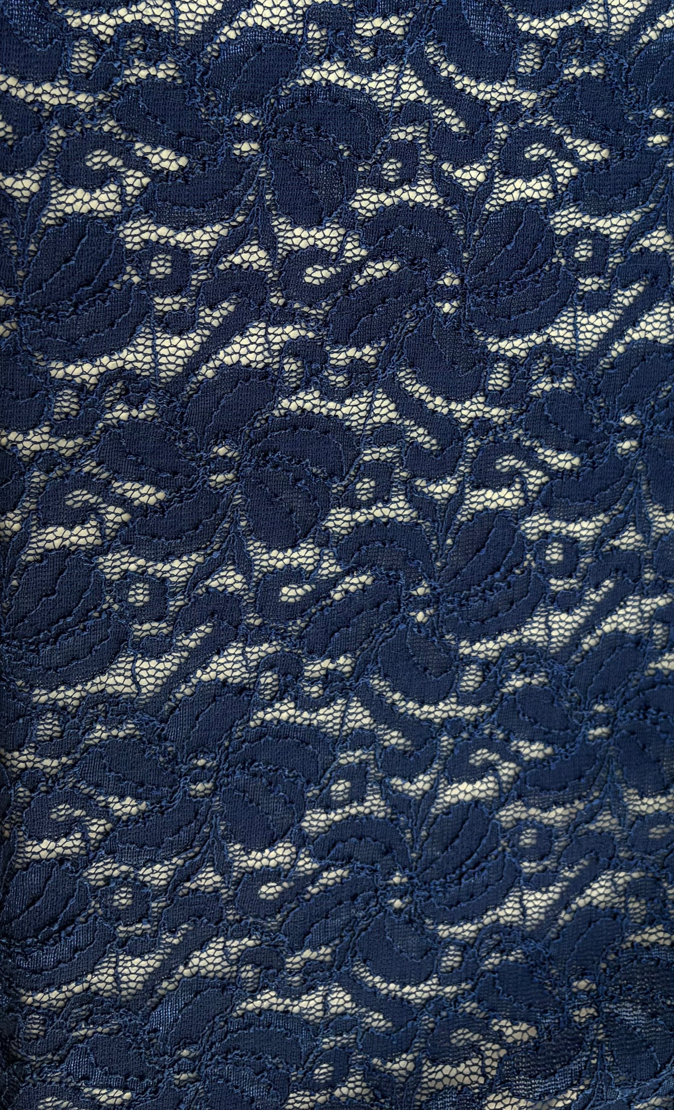 Tessuto PIZZO ELASTICIZZATO “blu notte”