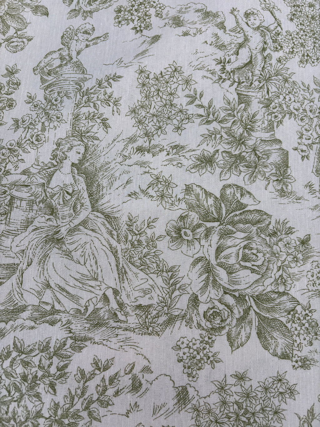 Tessuto LONETA “Toile de jouy verde”