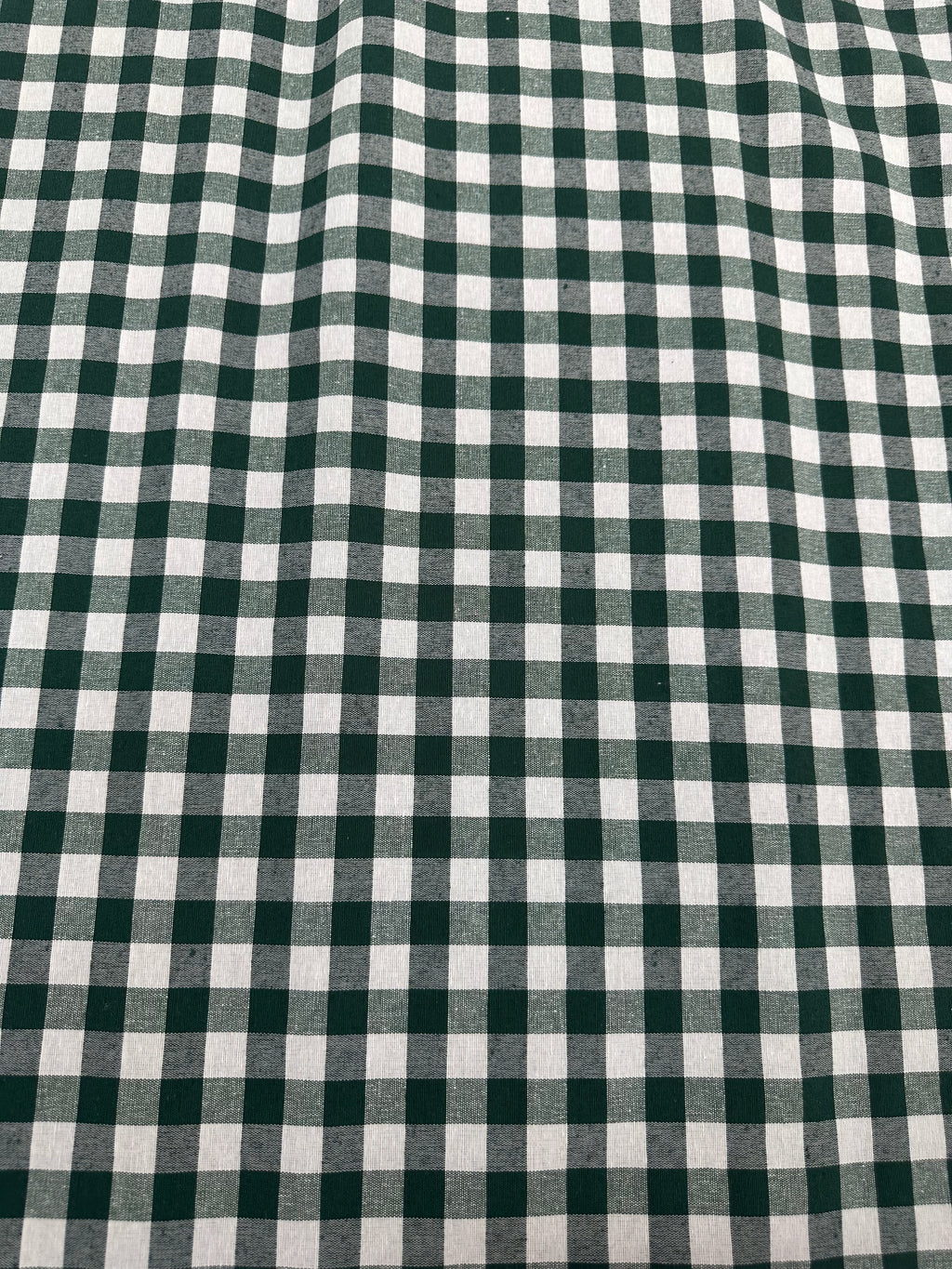 Tessuto TINTO IN FILO “quadretto medio verde”