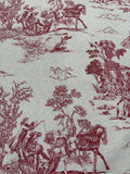 Tessuto LONETA “toile de jouy rossa”