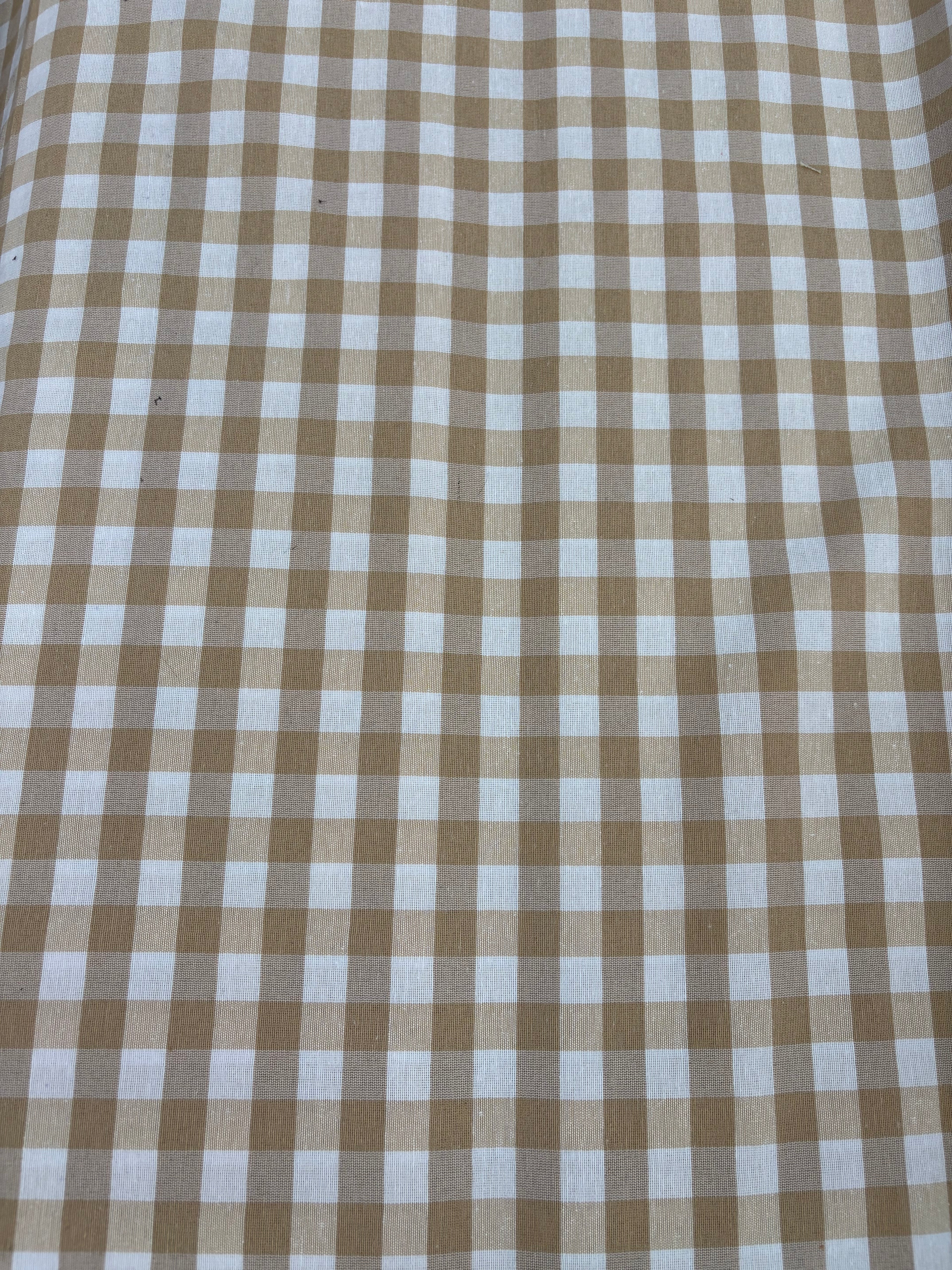 Tessuto TINTO IN FILO “quadretto medio beige”