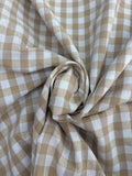 Tessuto TINTO IN FILO “quadretto medio beige”