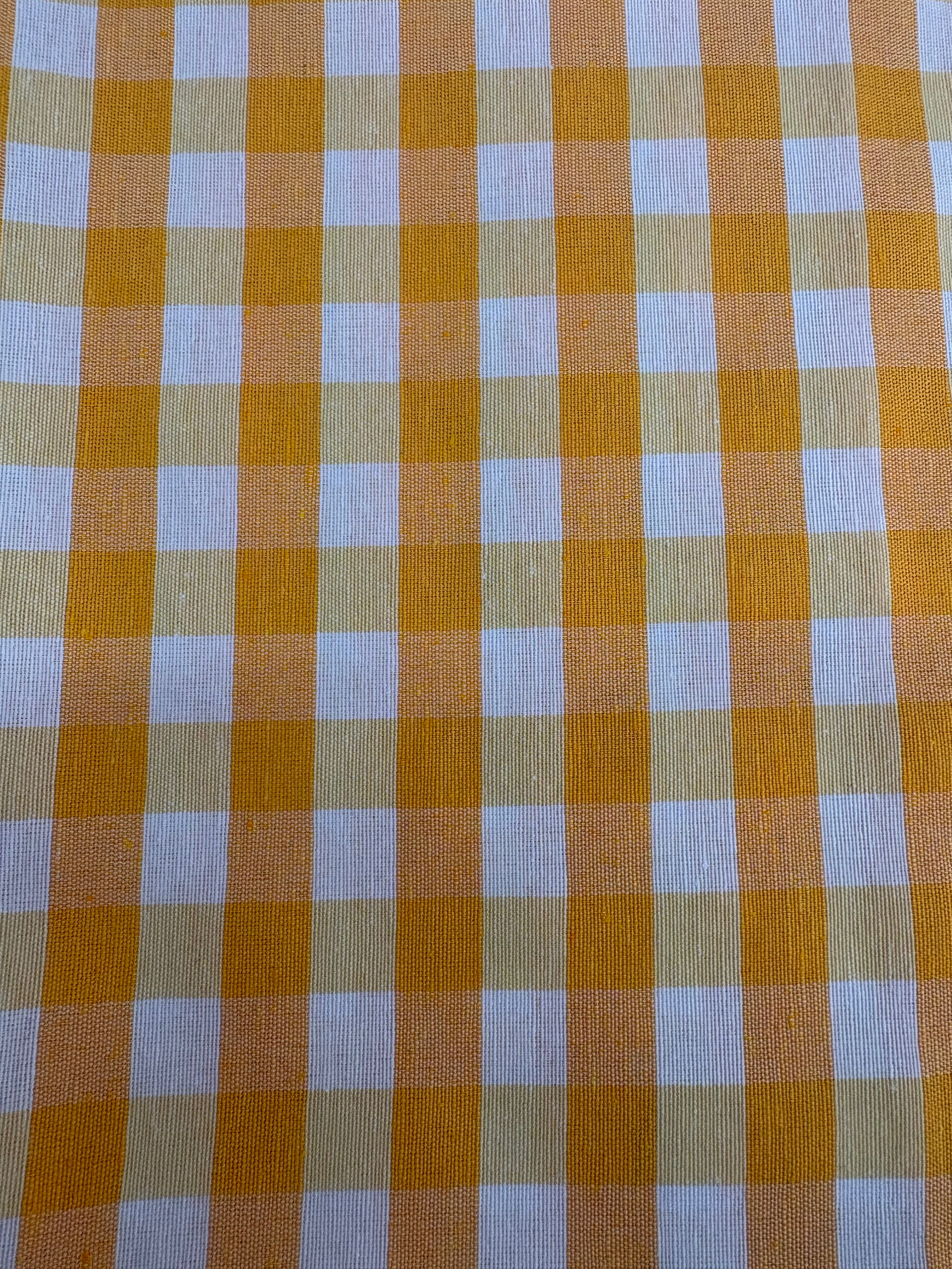 Tessuto TINTO IN FILO “quadretto medio giallo”