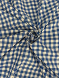 Tessuto TINTO IN FILO “quadretto medio blu”