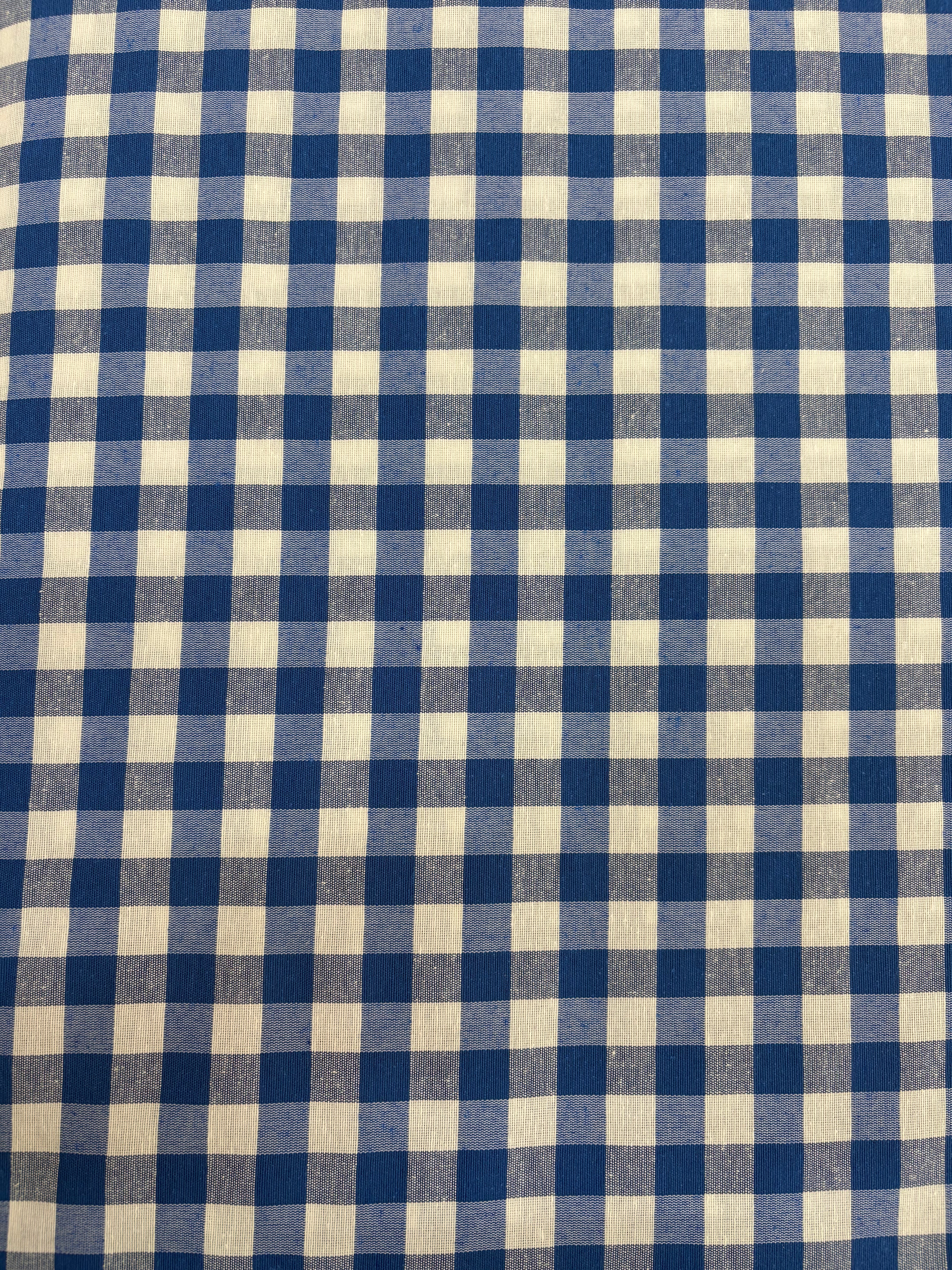 Tessuto TINTO IN FILO “quadretto medio blu”