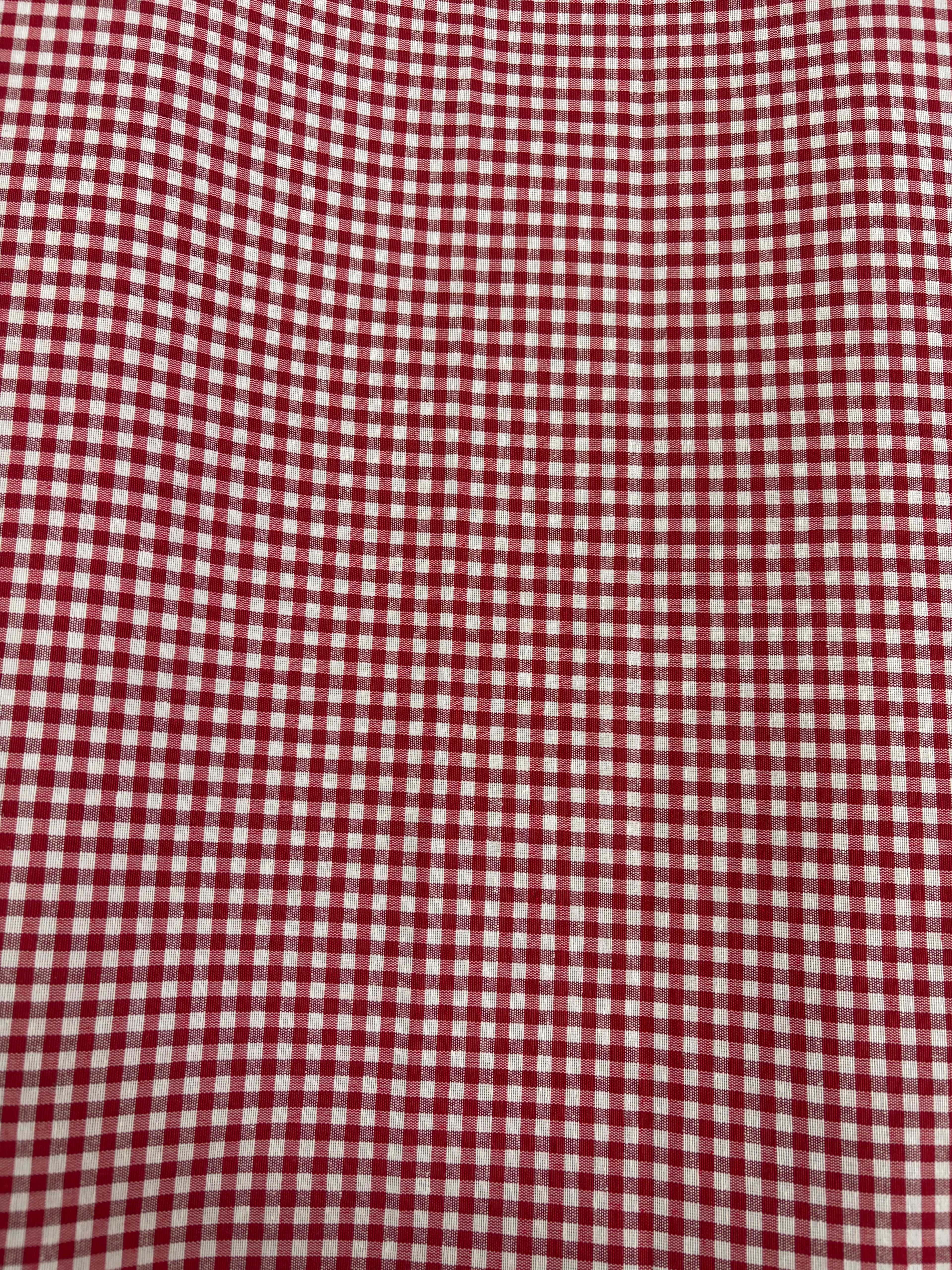 Tessuto TINTO IN FILO “quadretto piccolo rosso”
