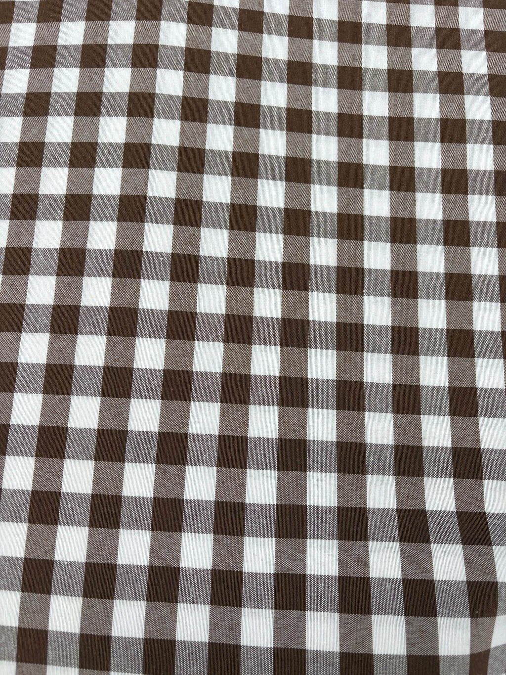 Tessuto TINTO IN FILO “quadretto medio marrone”