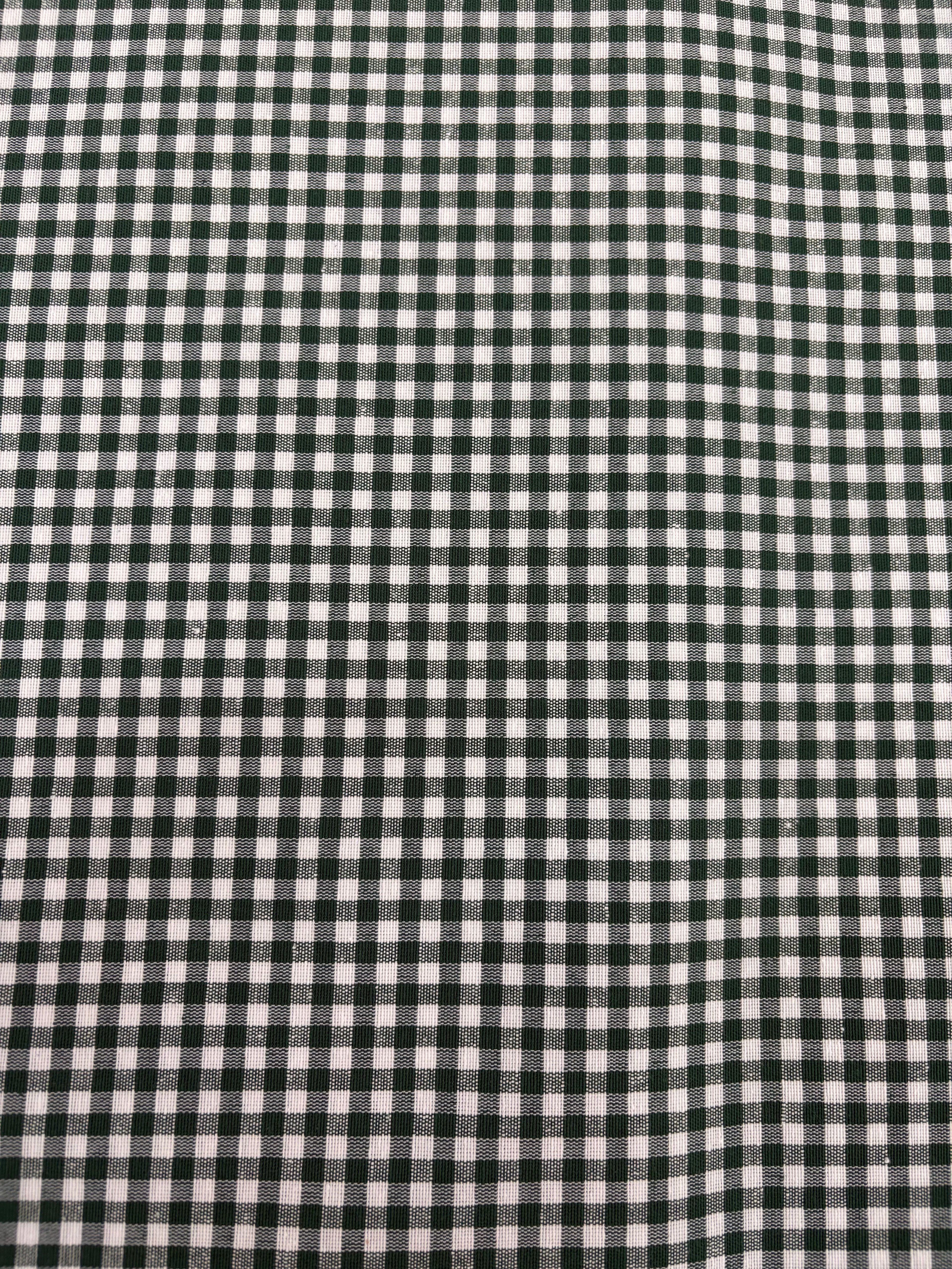 Tessuto TINTO IN FILO “quadretto piccolo verde”