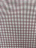 Tessuto TINTO IN FILO “quadretto piccolo rosa antico”