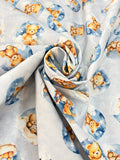 Tessuto COTONE STAMPATO “orsetto blu”