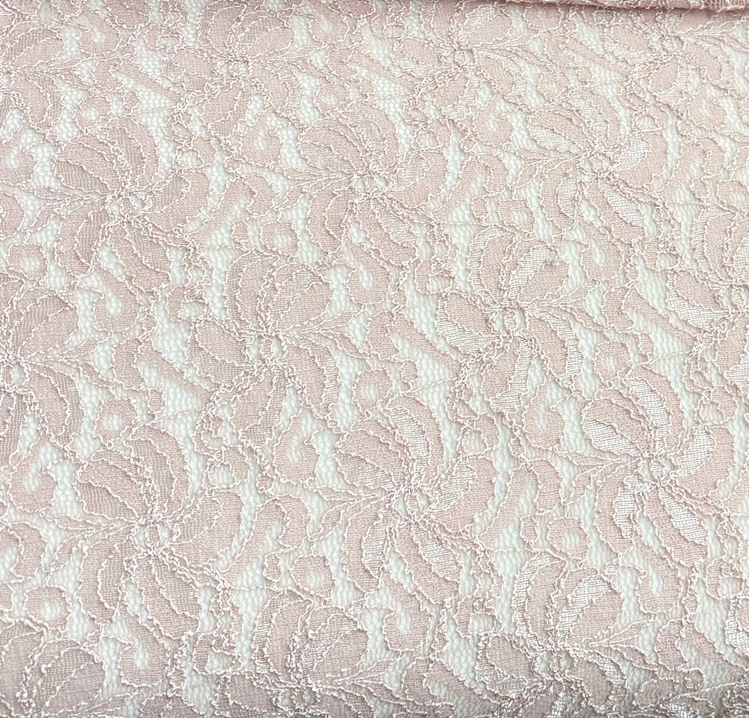 Tessuto PIZZO ELASTICIZZATO “rosa cipria”