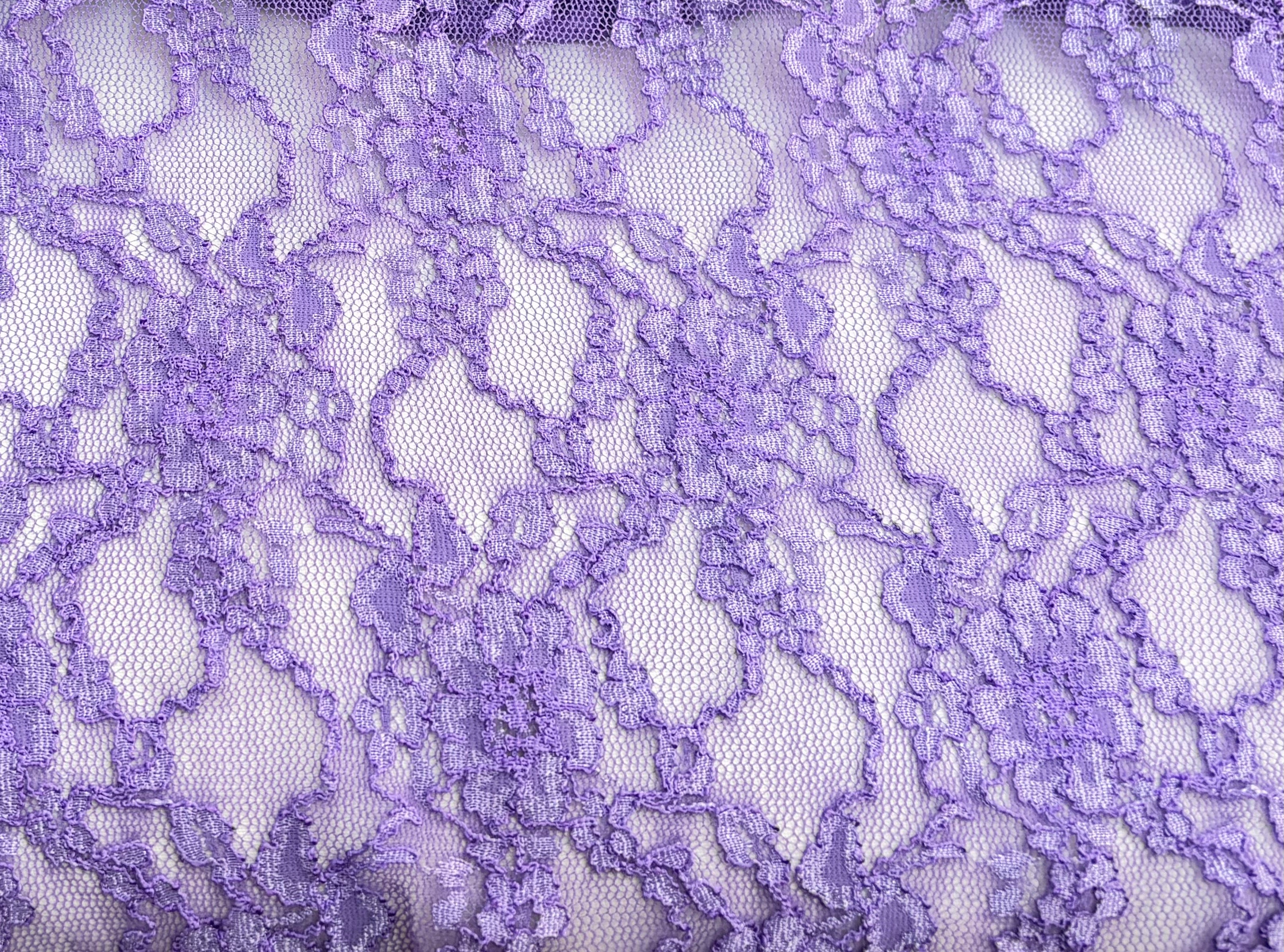 Tessuto PIZZO ELASTICIZZATO “lilla”