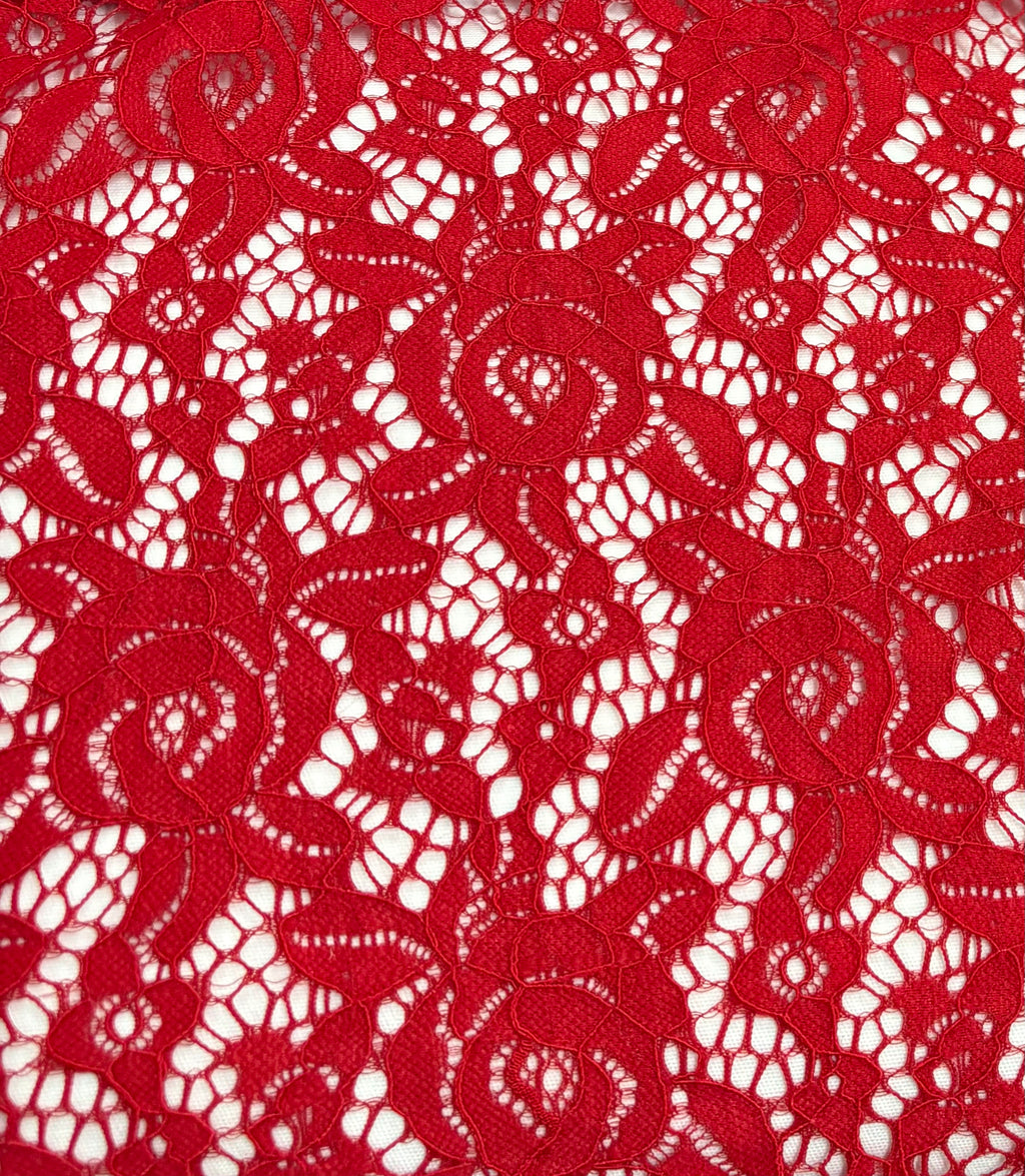 Tessuto PIZZO “rosso vivo”