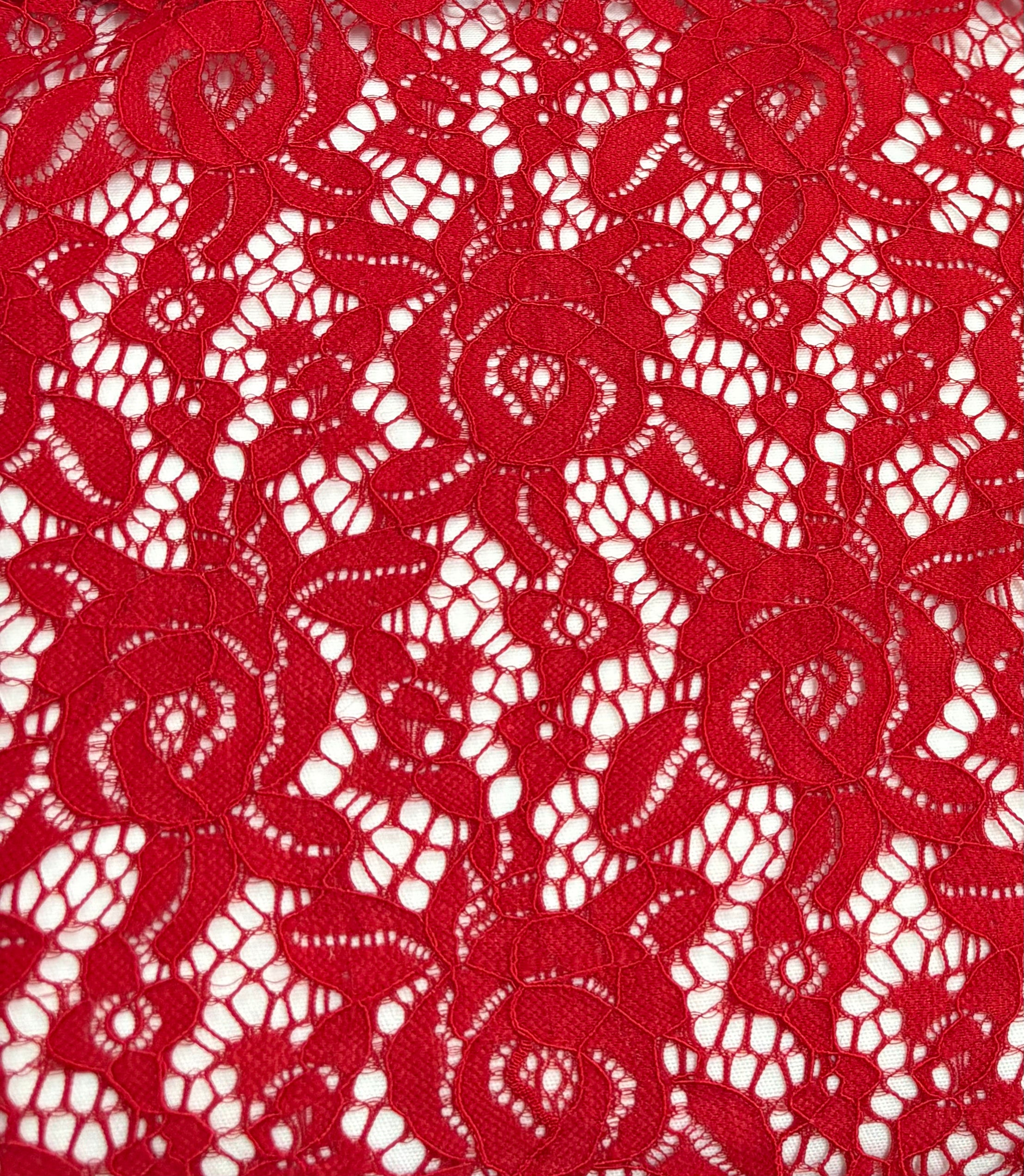 Tessuto PIZZO “rosso vivo”