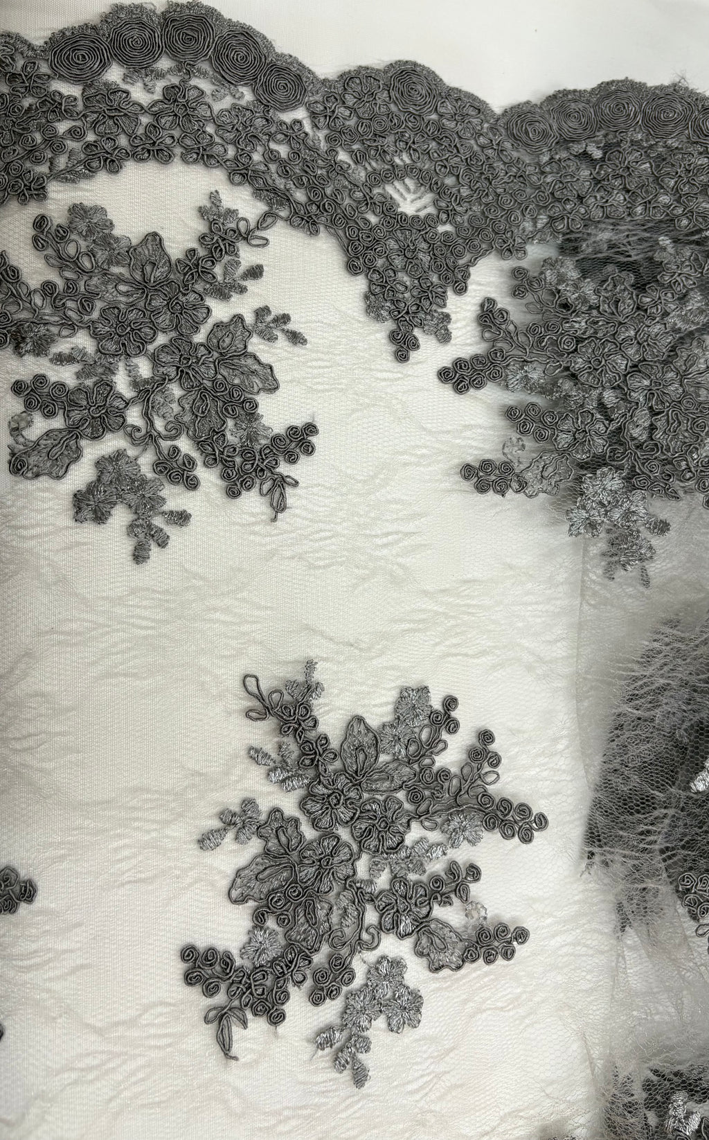 Tessuto PIZZO “grigio”