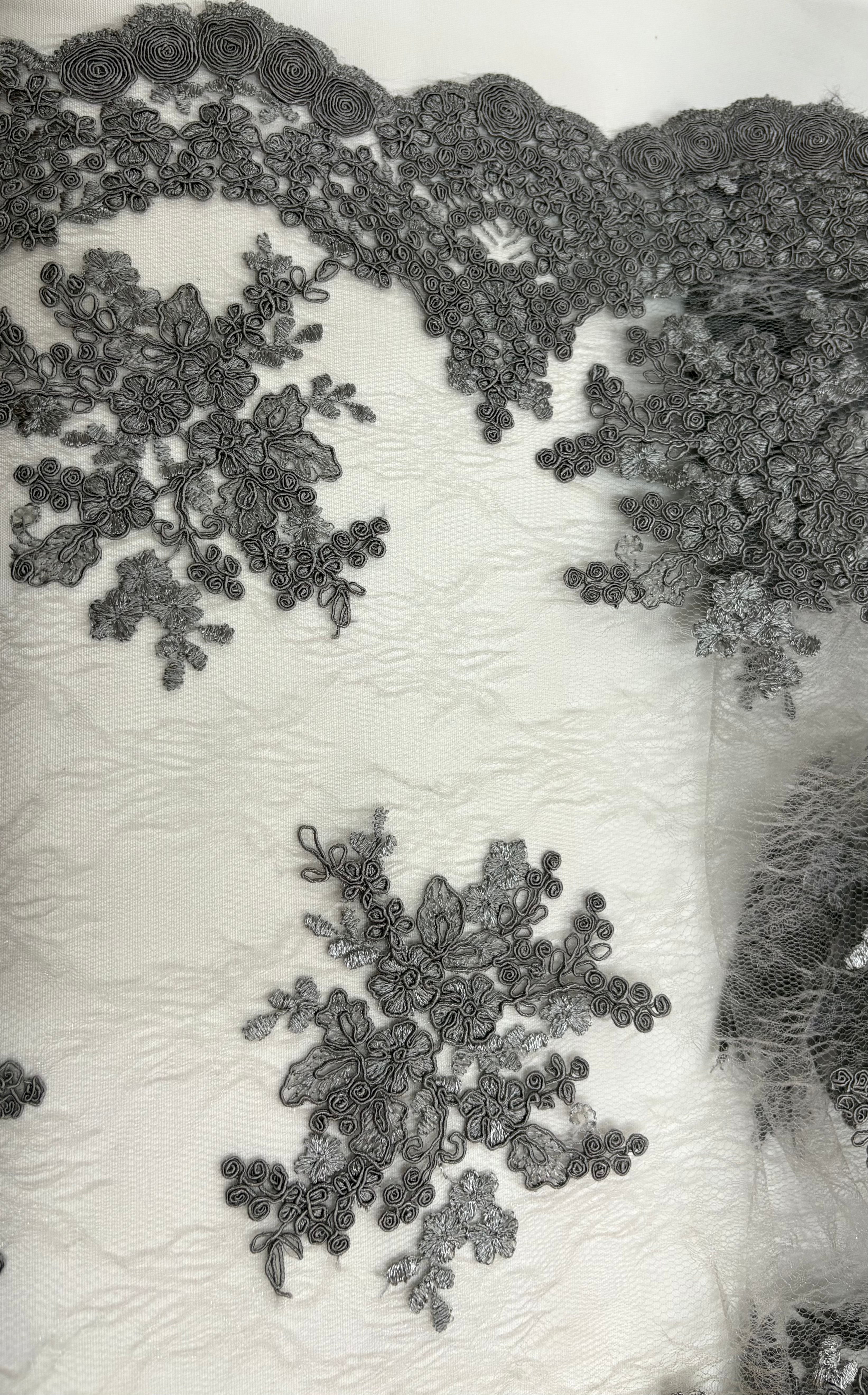 Tessuto PIZZO “grigio”