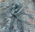 Tessuto PIZZO CHANTILLY “celeste”