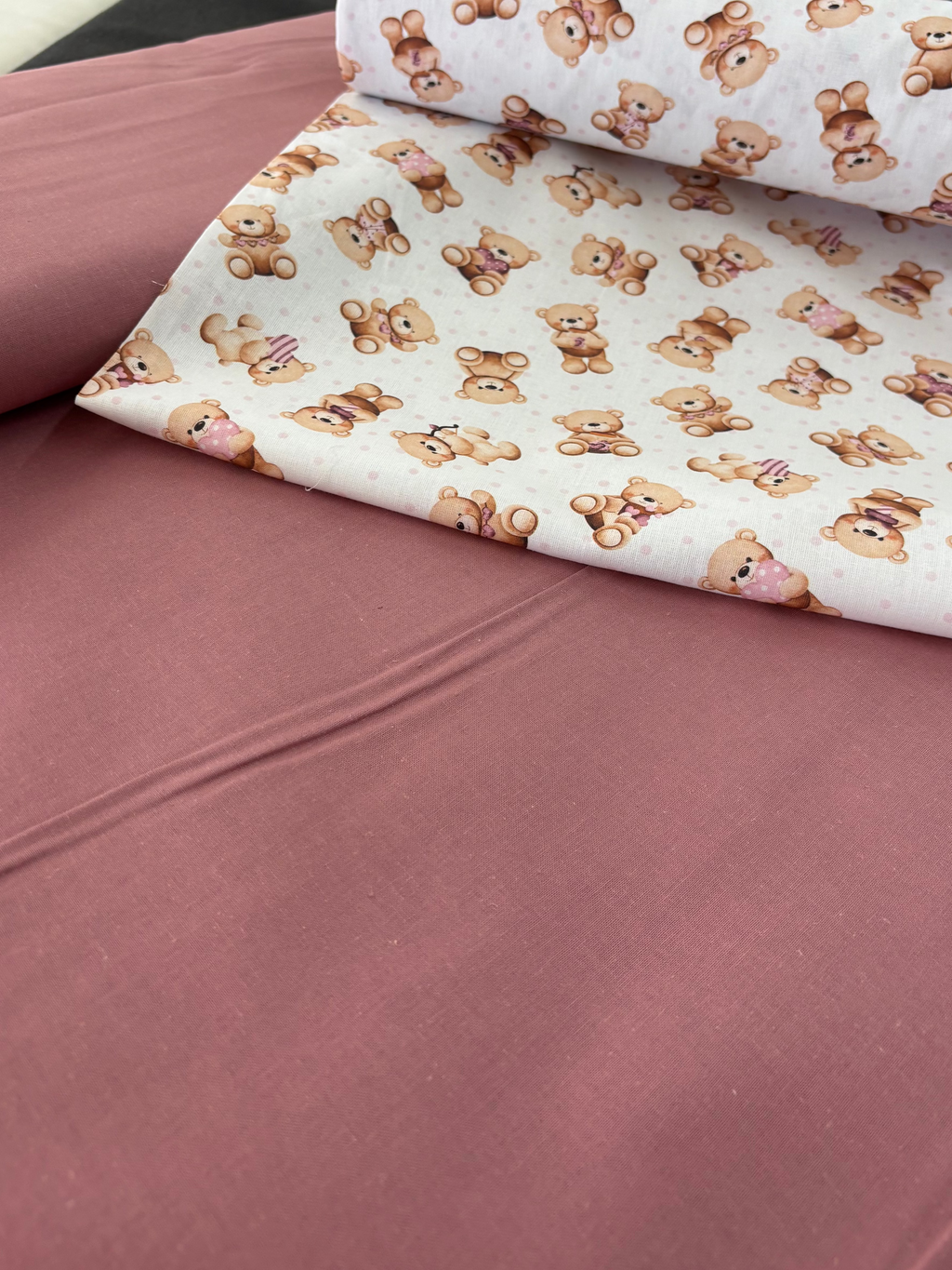 Tessuto COTONE PERCALLE “rosa antico”