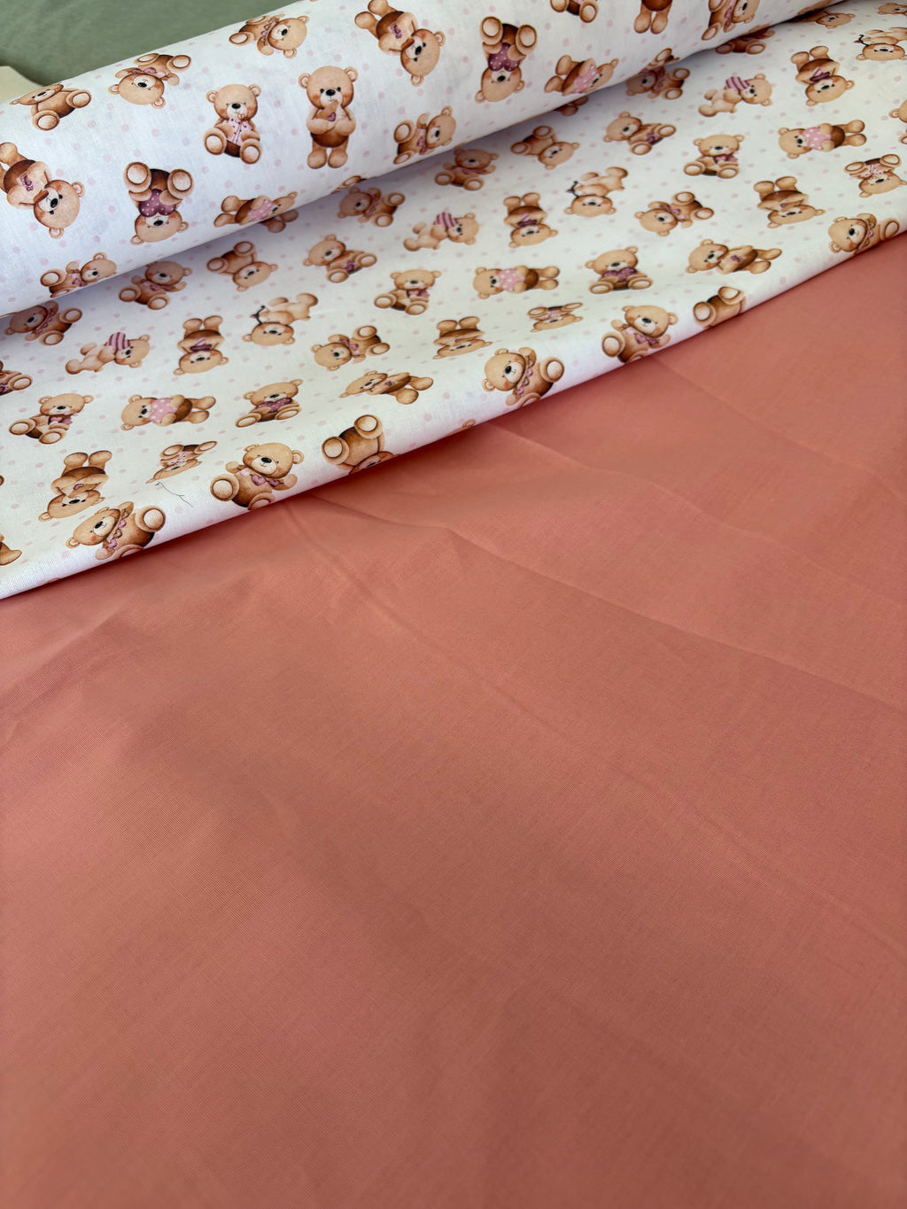 Tessuto COTONE PERCALLE “rosa salmone”