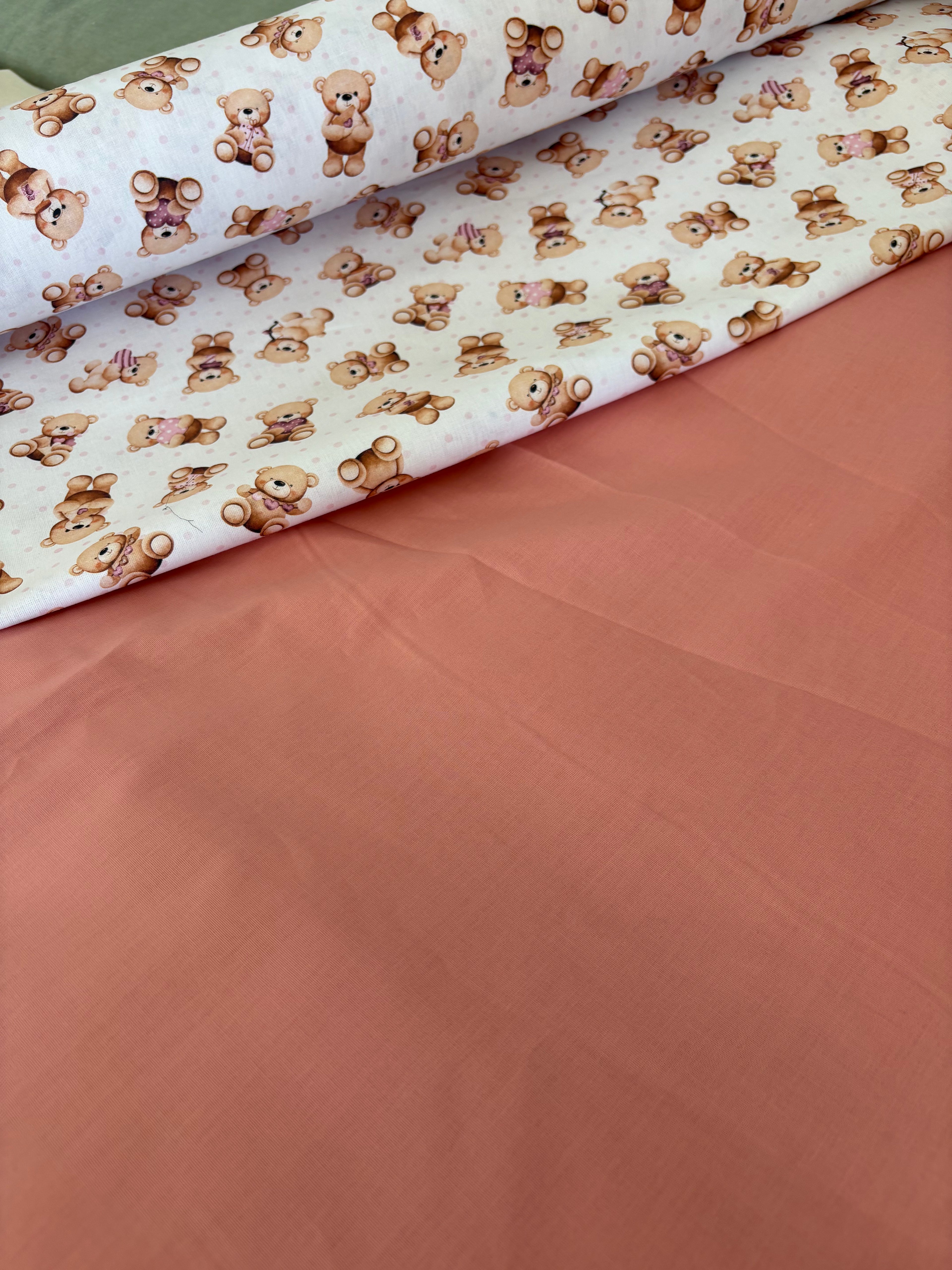 Tessuto COTONE PERCALLE “rosa salmone”