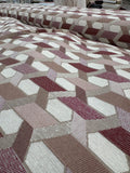 Tessuto TAPPEZZERIA “cubi rosa”
