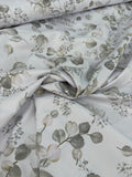 Tessuto COTONE “foglie grigie”
