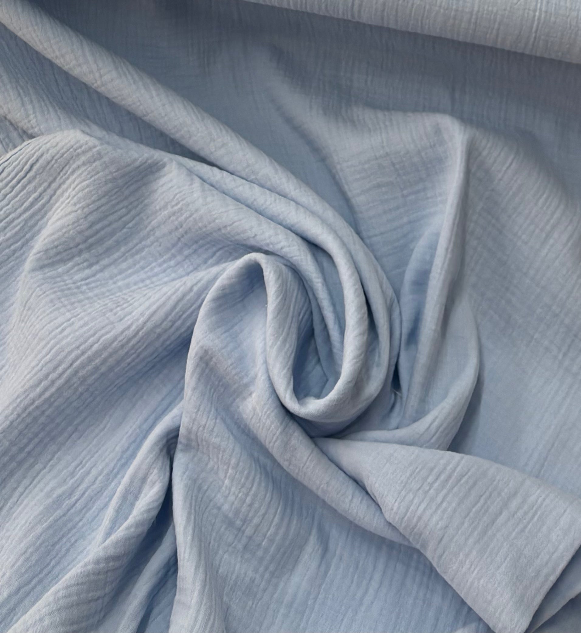Tessuto MUSSOLA IN COTONE “celeste”