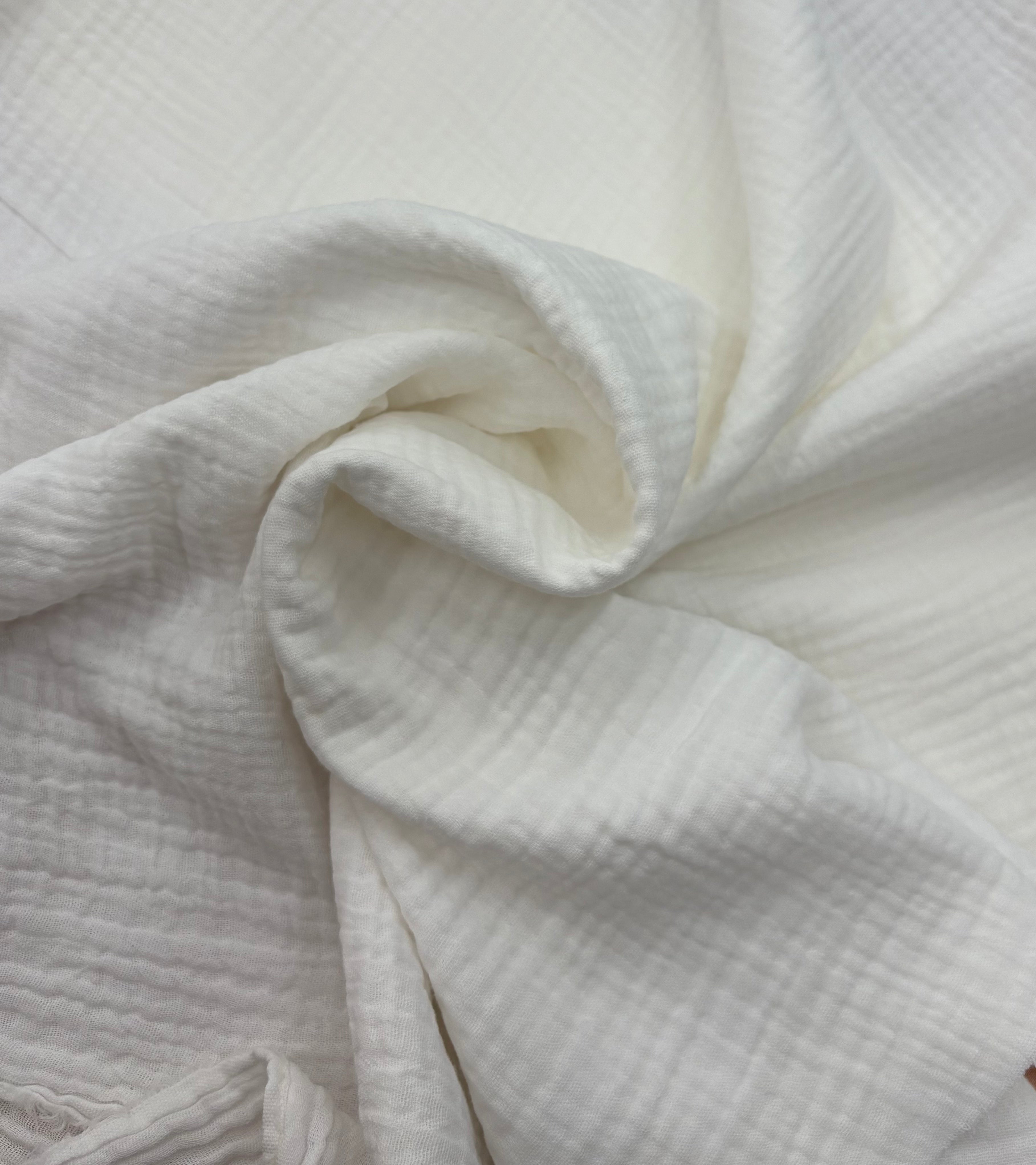 Tessuto MUSSOLA IN COTONE “PANNA”