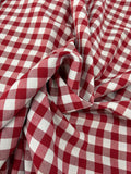 Tessuto TINTO IN FILO “quadretto medio rosso”