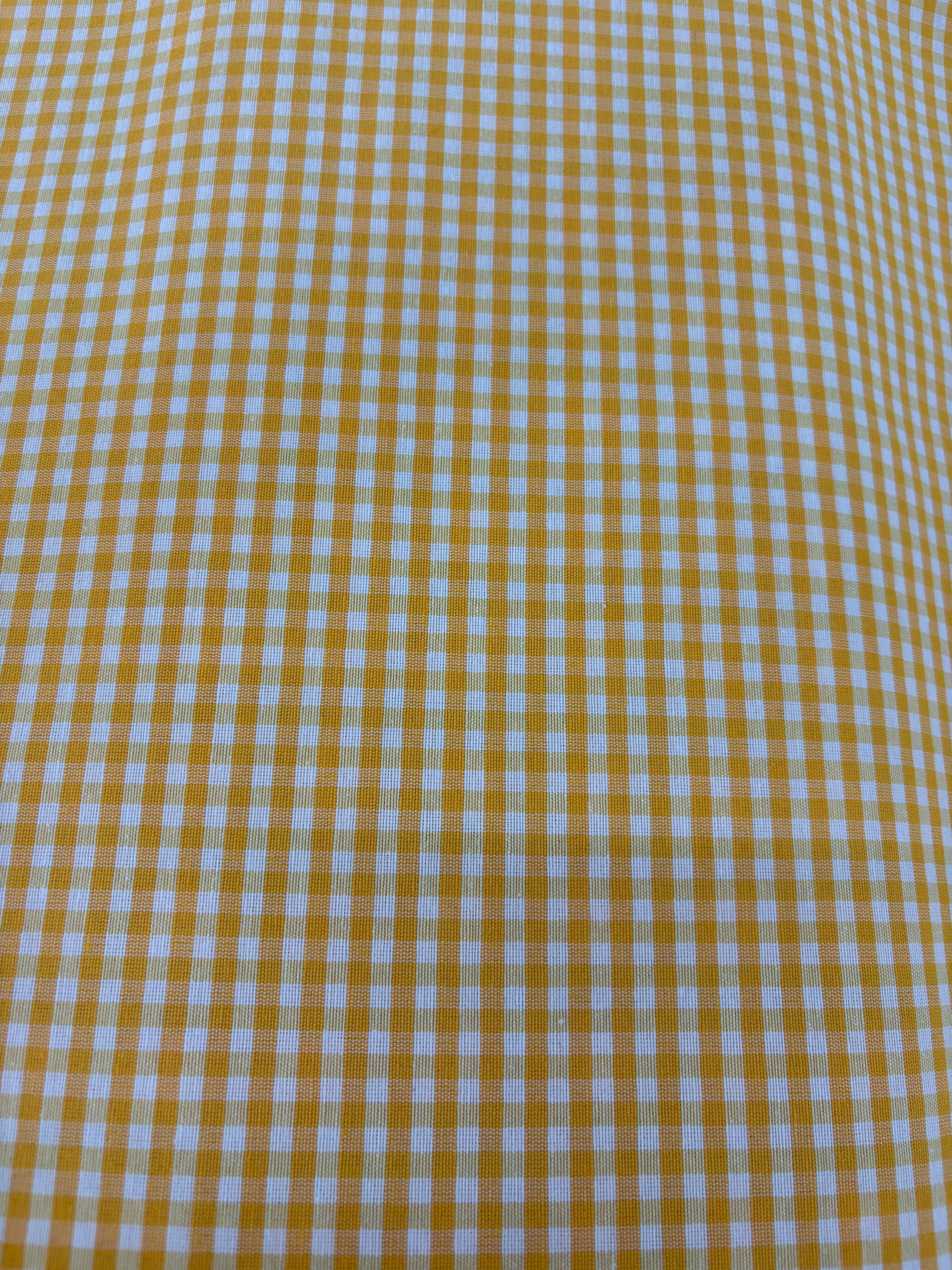 Tessuto TINTO IN FILO “quadretto piccolo giallo”