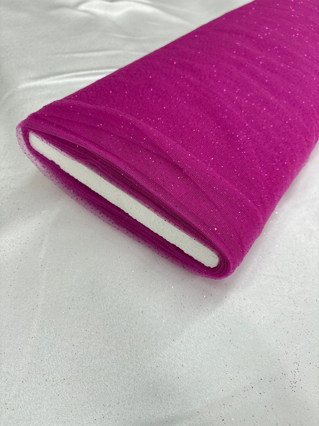 Tulle MORBIDO GLITTER “fucsia”