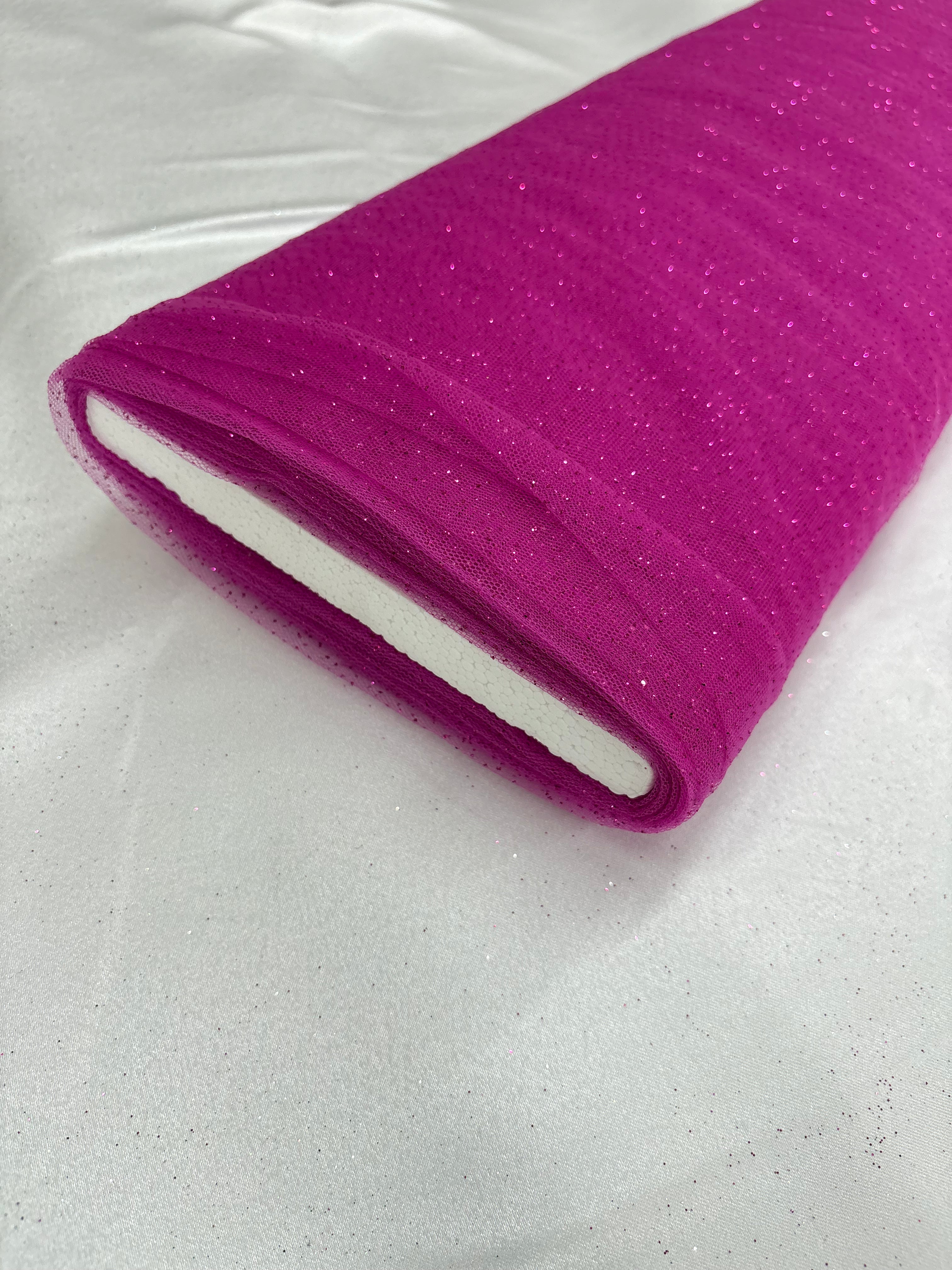 Tulle MORBIDO GLITTER “fucsia”