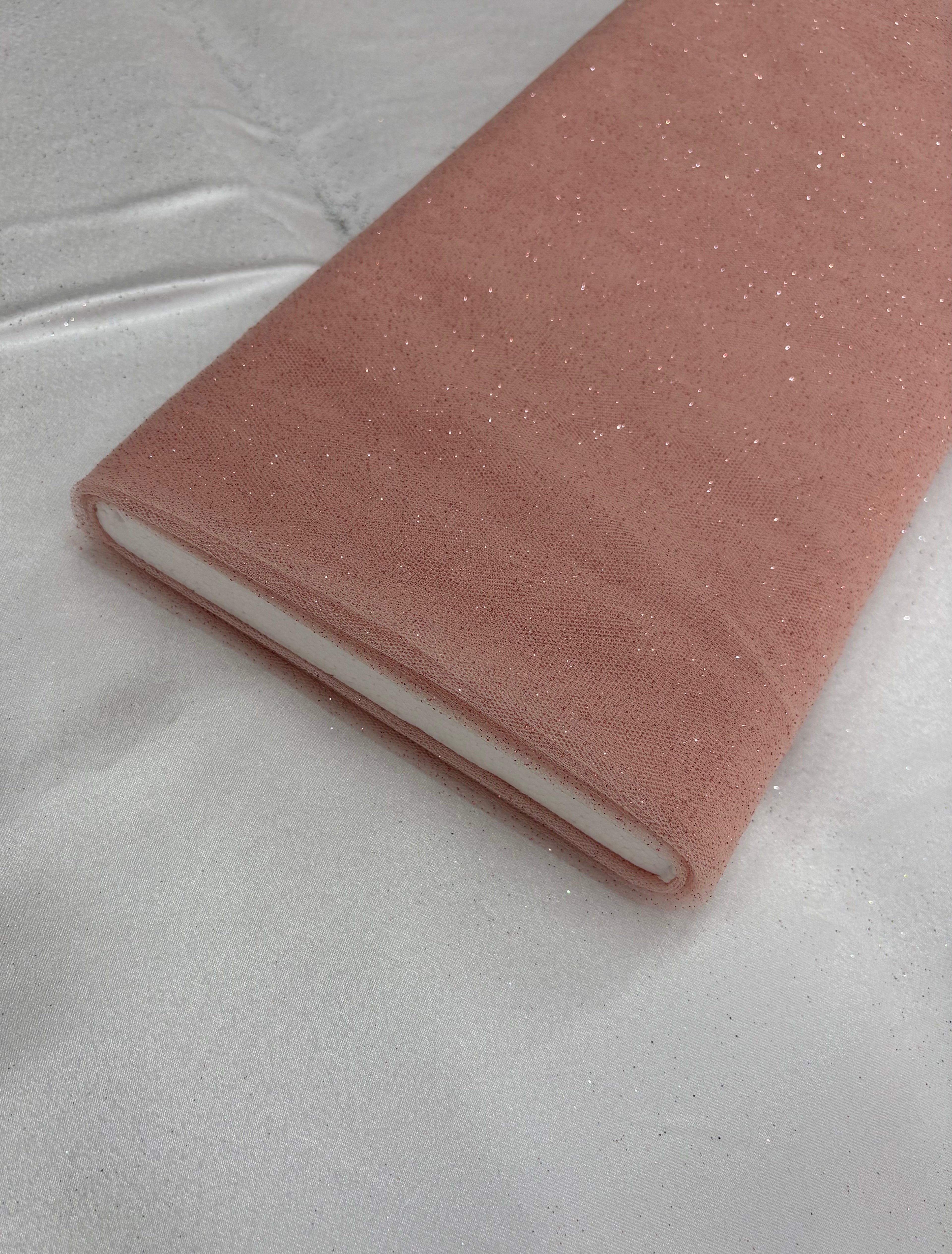 Tulle MORBIDO GLITTER “rosa antico”