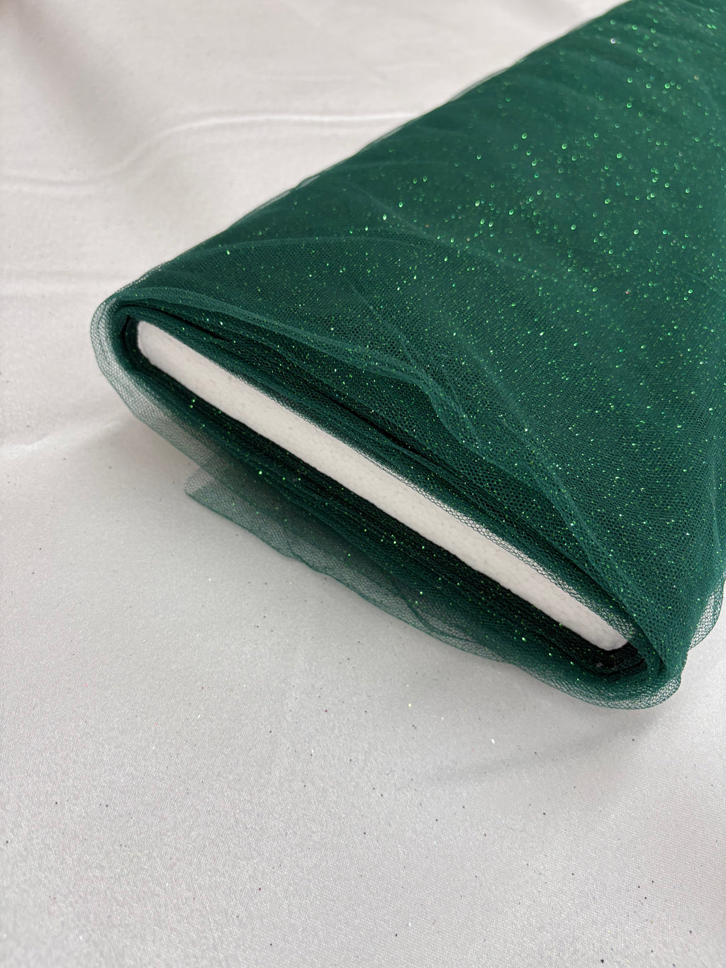 Tulle MORBIDO GLITTER “verde e oro”