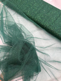 Tulle MORBIDO GLITTER “verde e oro”