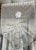 TENDA A VETRO L=60CM “ricamata bianca”