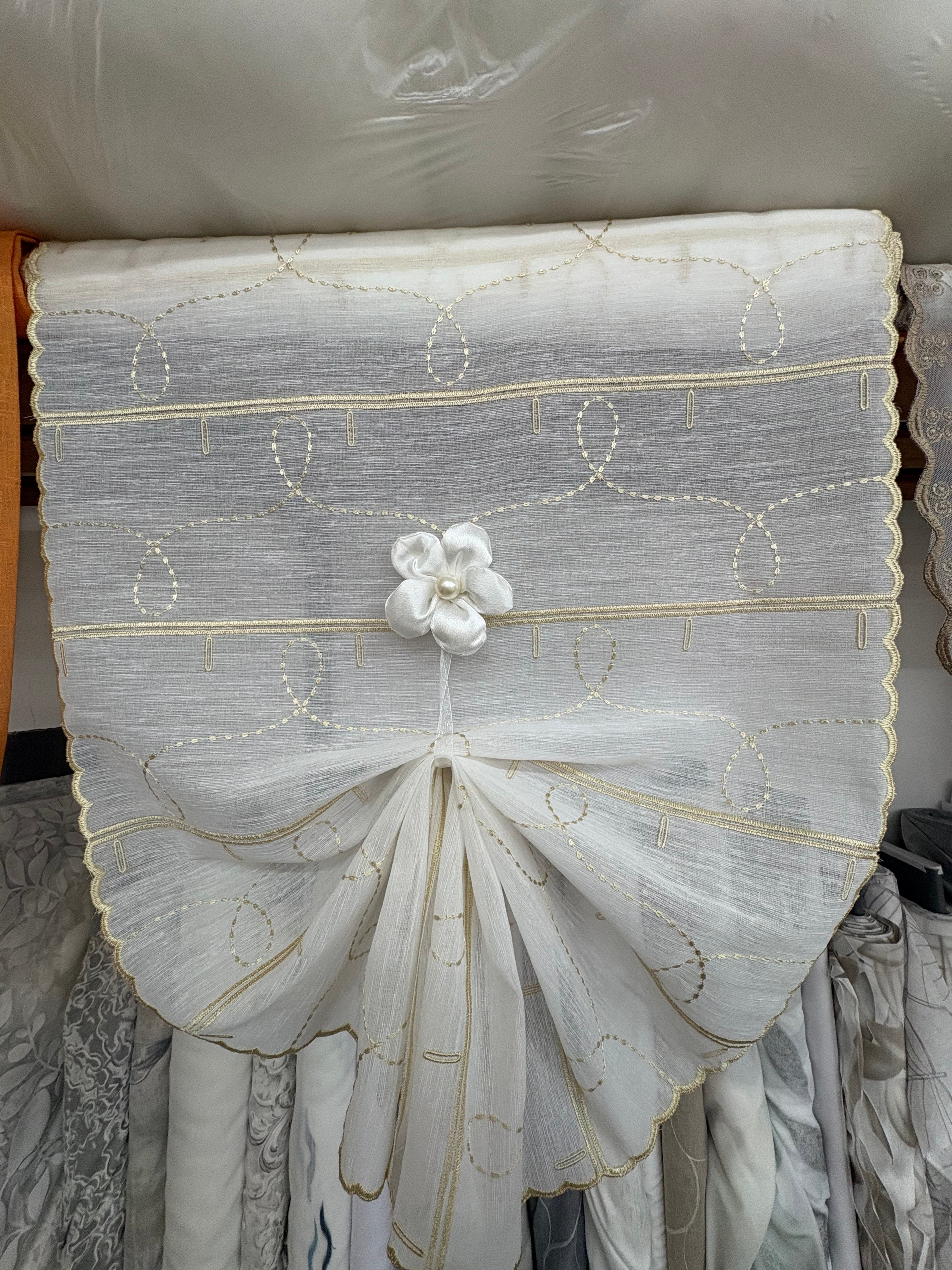 TENDINA “TAGLIA E APPENDI” L=60CM “bianca e oro”