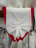 TENDINA A VETRO L=60 CM “bordo rosso”