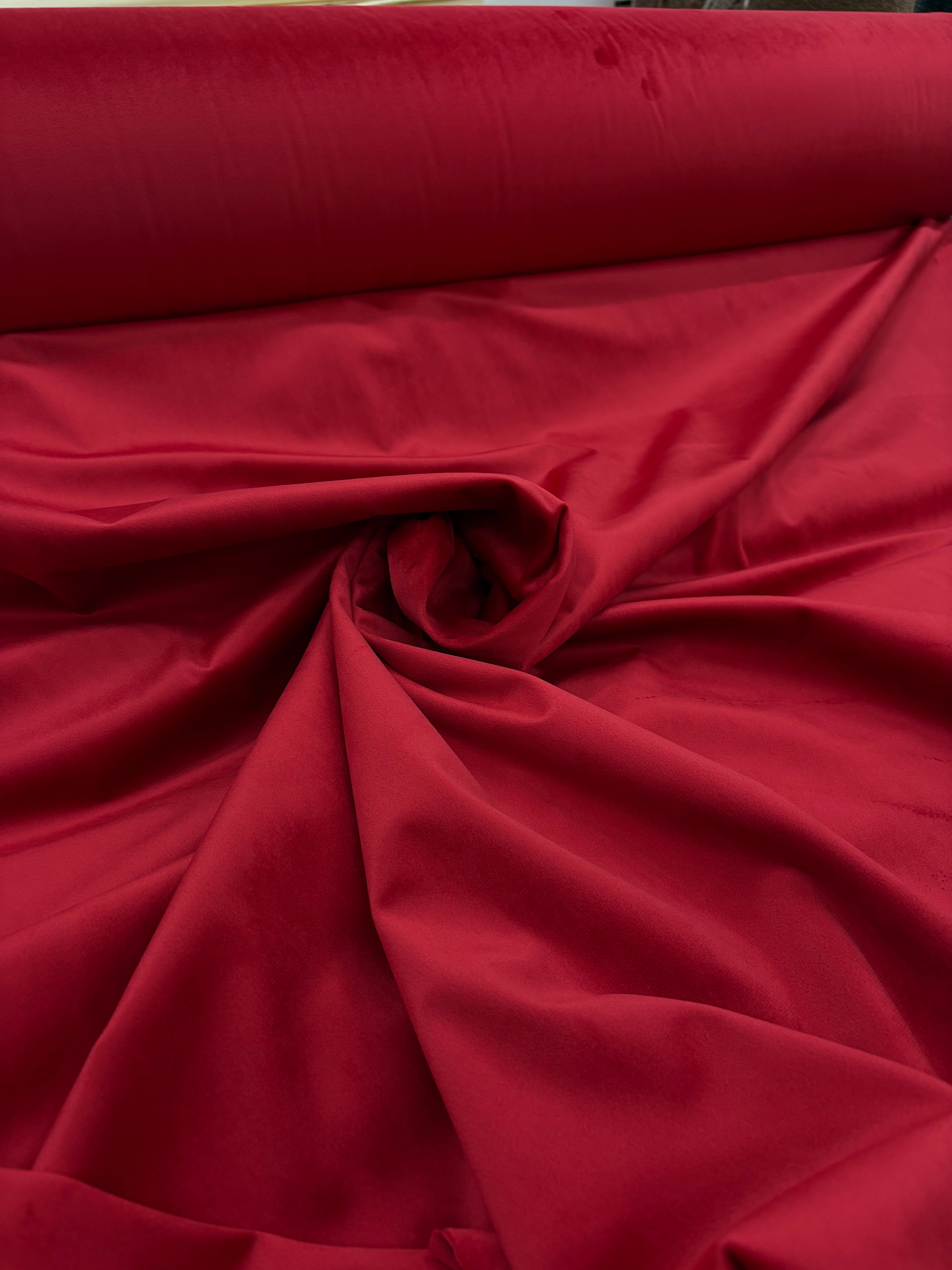 TESSUTO VELLUTO H 280 CM “rosso Natale”