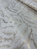 TESSUTO VELLUTO 250x280 CM “Fantasia foglie panna e oro”
